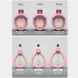 JEUSN Pink Flat Chastity Cage material finish close | 3d-chastity