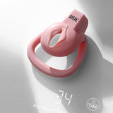 JEUSN Pink Flat Chastity Cage full kit | 3d-chastity