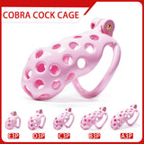 Pink Hole Cobra Chastity Cage Kit 1.77 to 4.13 Inch Long main product | 3d-chastity