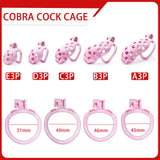Pink Hole Mamba Chastity Cage Kit 1.77 to 4.13 Inch Long side | 3d-chastity