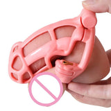 Pink Mamba Shackle Resin Male Chastity Device - 3d-chastity