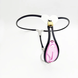 Pink of Love - Heart Invisible Belt Adjustable Chastity Cage wearing | 3d-chastity
