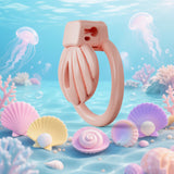 Pink Shell Chastity Cage size and shape | 3d-chastity