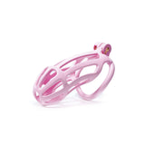 Pink Stripe Cobra Chastity Cage Kit 1.77 to 4.13 Inch Long full kit | 3d-chastity