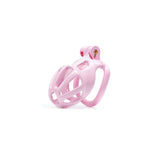 Pink Stripe Mamba Chastity Cage Kit 1.77 to 4.13 Inch Long wearing | 3d-chastity