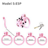 Pink Stripe Cobra Chastity Kits with Spikes Pegs Cage full kit | 3d-chastity