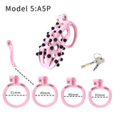 Pink Stripe Cobra Chastity Kits with Spikes Pegs Cage product photo 11 of | 3d-chastity