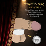 Premium Scrotal Stretcher Weighted Ball Ring Chastity Cage front | 3d-chastity
