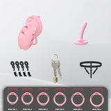 Prickly Soft Silicone Chastity Cage full kit | 3d-chastity