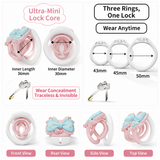 Princess Bow Chastity Cage side | 3d-chastity
