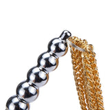 Metallic Torture Chain Flogger Chastity Cage size and shape | 3d-chastity