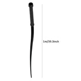 Multipurpose Black Rubber Whip Chastity Cage side | 3d-chastity