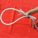 Genuine Cowhide Tassel Whip Chastity Cage side | 3d-chastity