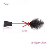 Reward and Punishment Feather Whip Chastity Cage material finish close | 3d-chastity