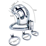 Permanent Stainless Steel Chastity Cage side | 3d-chastity