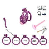 Purple Cobra Nano Chastity Kit With Urethral - 3d-chastity