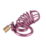 Metal Purple Chastity Cage side | 3d-chastity