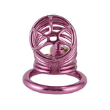 Metal Purple Chastity Cage material finish close | 3d-chastity