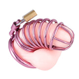 Metal Purple Chastity Cage full kit | 3d-chastity
