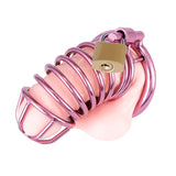 Metal Purple Chastity Cage front | 3d-chastity