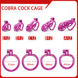 Purple Mamba Chastity Cage Kit 1.77 to 4.13 Inch Long side | 3d-chastity