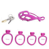 Small Purple Cobra Male Chastity Cage - 3d-chastity