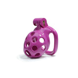 Purple Hole Mamba Chastity Cage Kit 1.77 to 4.13 Inch Long lock and ring | 3d-chastity