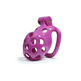 Purple Hole Cobra Chastity Cage Kit 1.77 to 4.13 Inch Long wearing | 3d-chastity