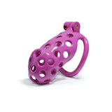 Purple Hole Cobra Chastity Cage Kit 1.77 to 4.13 Inch Long material finish close | 3d-chastity