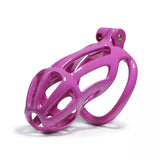 Purple Stripe Cobra Chastity Cage Kit 1.77 to 4.13 Inch Long material finish close | 3d-chastity