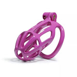 Purple Stripe Cobra Chastity Cage Kit 1.77 to 4.13 Inch Long size and shape | 3d-chastity