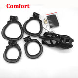 Upgrade Black Comfort Cobra 6.0 Chastity Device Kit