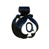 Q Peach Chastity Cage material finish close | 3d-chastity