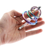 Rainbow Chastity Cage with Urethral Catheter side | 3d-chastity