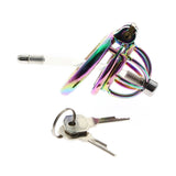 Rainbow Chastity Cage with Urethral Catheter lock and ring | 3d-chastity