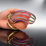 Rainbow Long Banana Chastity Cage full kit | 3d-chastity