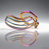 Rainbow Long Banana Chastity Cage material finish close | 3d-chastity