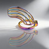 Rainbow Long Banana Chastity Cage size and shape | 3d-chastity