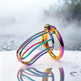Rainbow Small Banana Chastity Cage size and shape | 3d-chastity