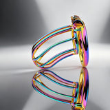 Rainbow Small Banana Chastity Cage wearing | 3d-chastity
