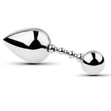 Random Double Headed Metal Anal Plug Chastity Cage side | 3d-chastity