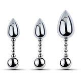 Random Double Headed Metal Anal Plug Chastity Cage lock and ring | 3d-chastity
