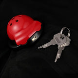 Red Black Pot Lid Chastity Cage size and shape | 3d-chastity