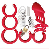 CB6000 Silicone Chastity Cage Red wearing | 3d-chastity