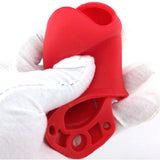 CB6000 Silicone Chastity Cage Red size and shape | 3d-chastity