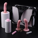 Remote Vibrator with Dildo Strap On Belt Chastity Cage material finish close | 3d-chastity