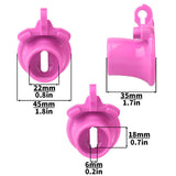 Inverted Sissy Chastity Cage lock and ring | 3d-chastity