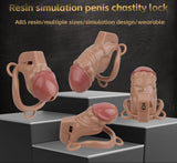 ABS Resin Simulation Penis Chastity Lock material finish close | 3d-chastity