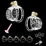 Small Chastity Cage 5 with Catheter Colors to Choose material finish close | 3d-chastity