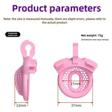 3D 4Rings Super Small Reticular BDSM Chastity Cage material finish close | 3d-chastity